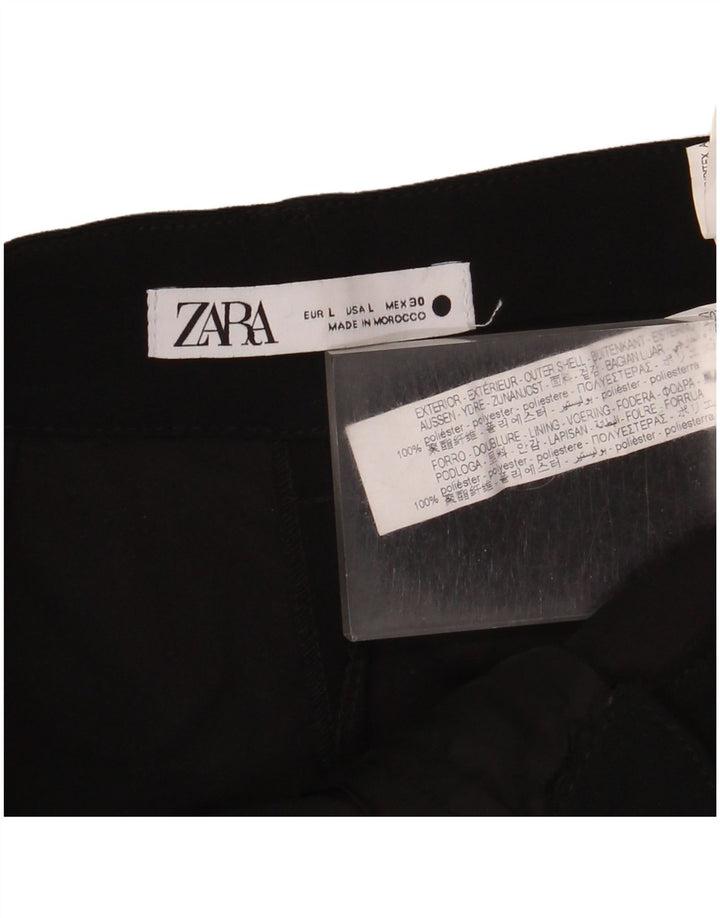 Calça Chino Feminina Zara Pegged Grande W32 L32 Poliéster Preto