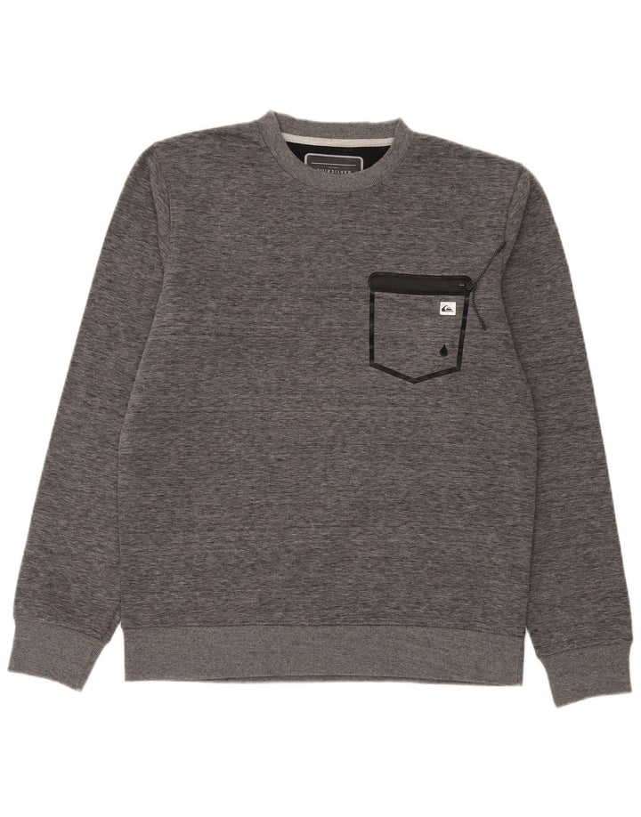 Suéter masculino Quiksilver regular fit, poliéster manchado cinza médio