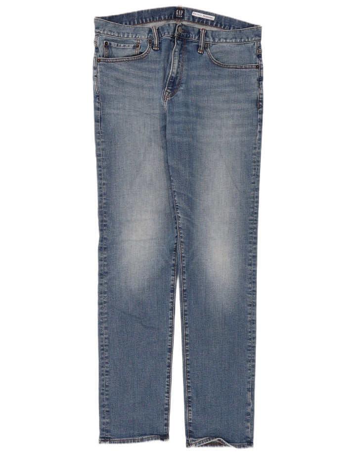 Gap Mens Slim Jeans W34 L34 Azul Algodão