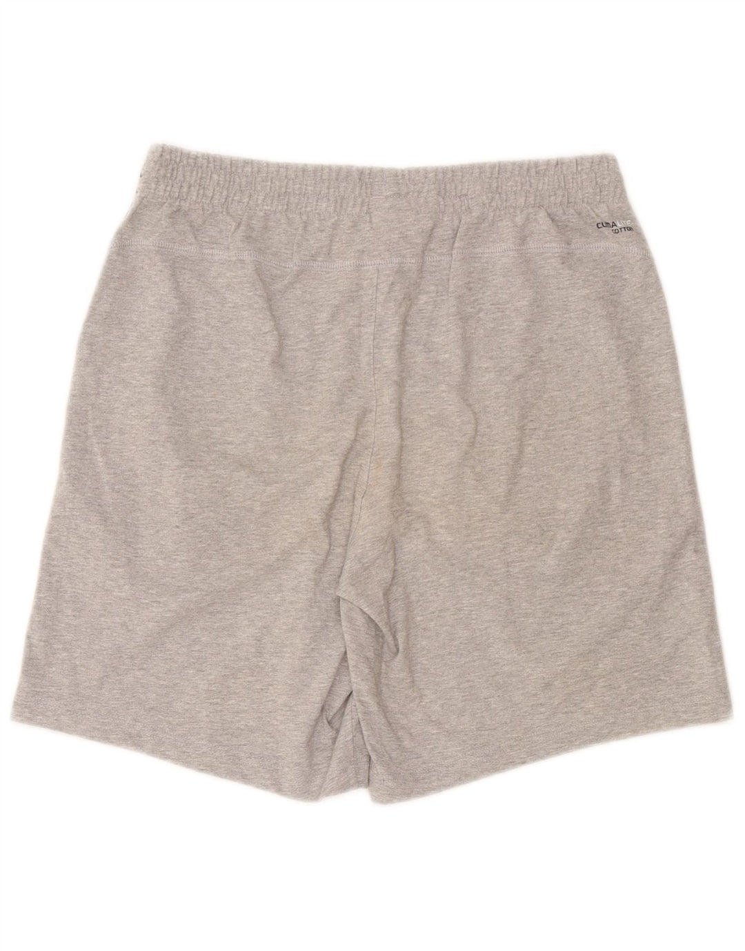 Shorts esportivos masculinos Adidas Climalite cinza médio algodão manchado