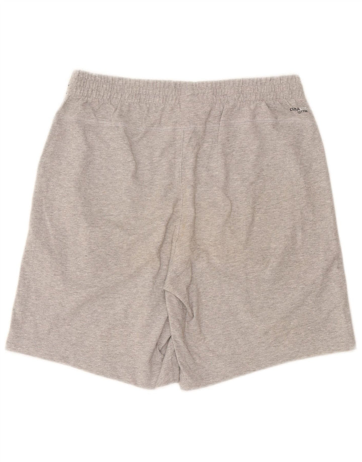 Shorts esportivos masculinos Adidas Climalite cinza médio algodão manchado