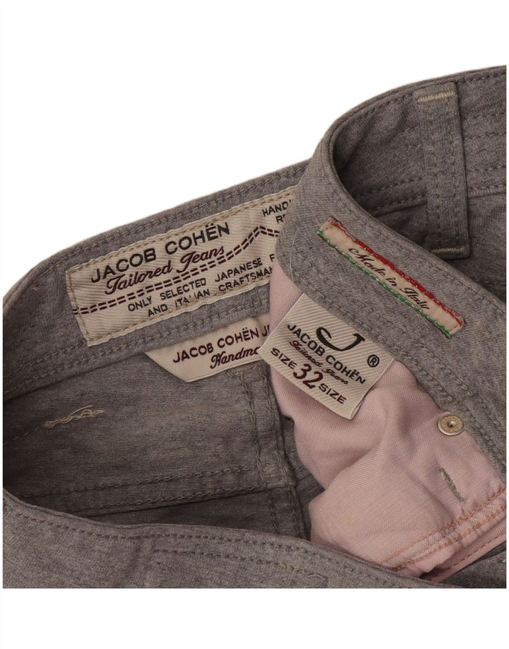 Jacob Cohen Mens Casual Shorts W32 Algodão Cinza Médio