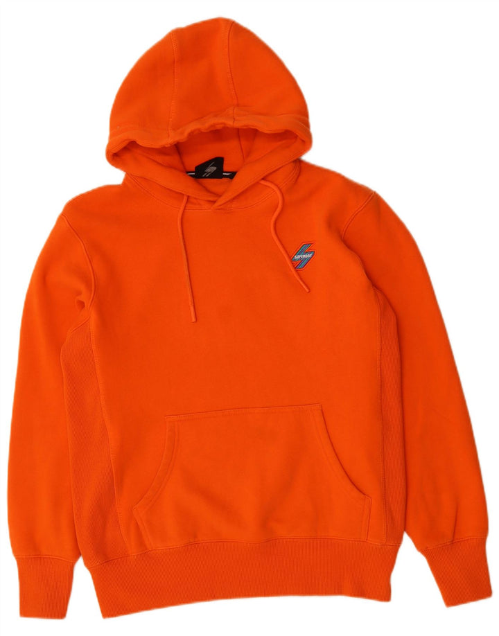 SUPERDRY moletom com capuz masculino médio algodão laranja