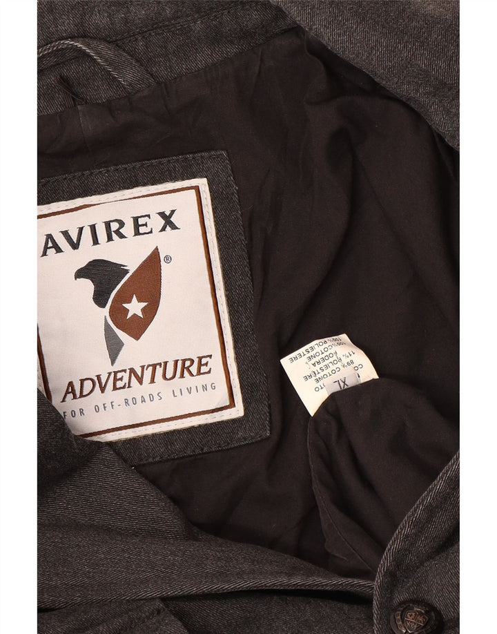 Jaqueta Blazer Masculina Avirex com 4 Botões Reino Unido 42 XL Algodão Cinza