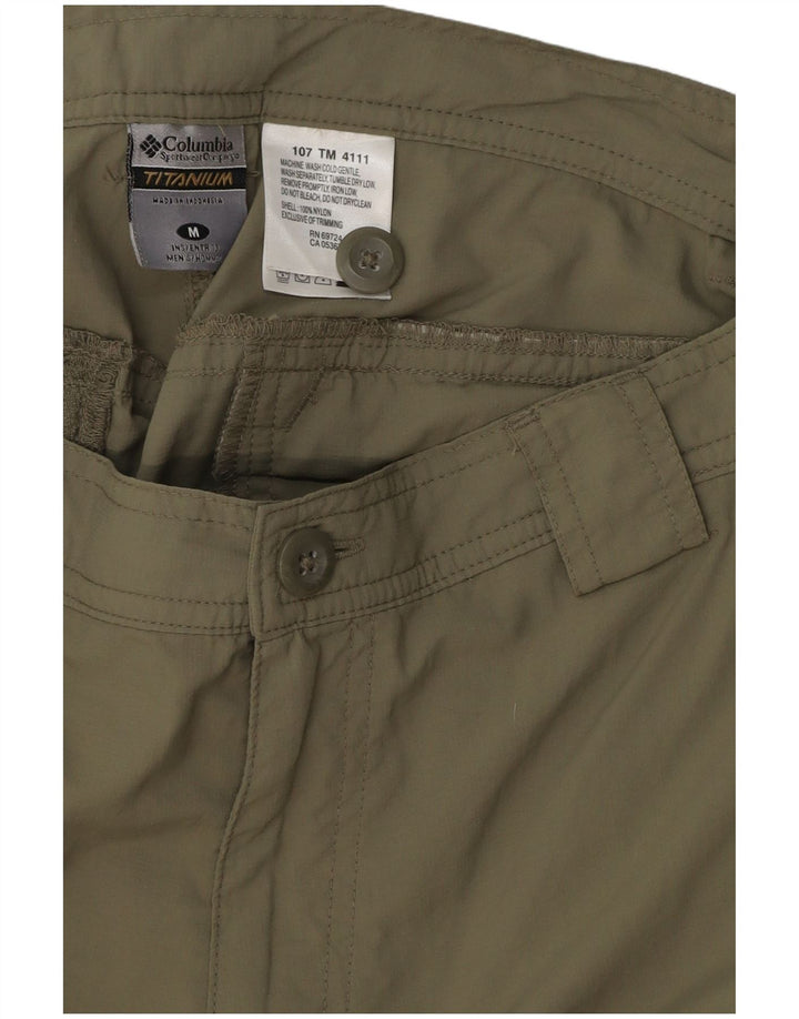 COLUMBIA Masculino Titanium Cargo Shorts Médio W32 Cáqui Nylon