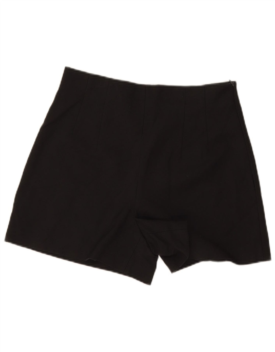 Zara Shorts feminino cintura alta casual médio W30 poliéster preto
