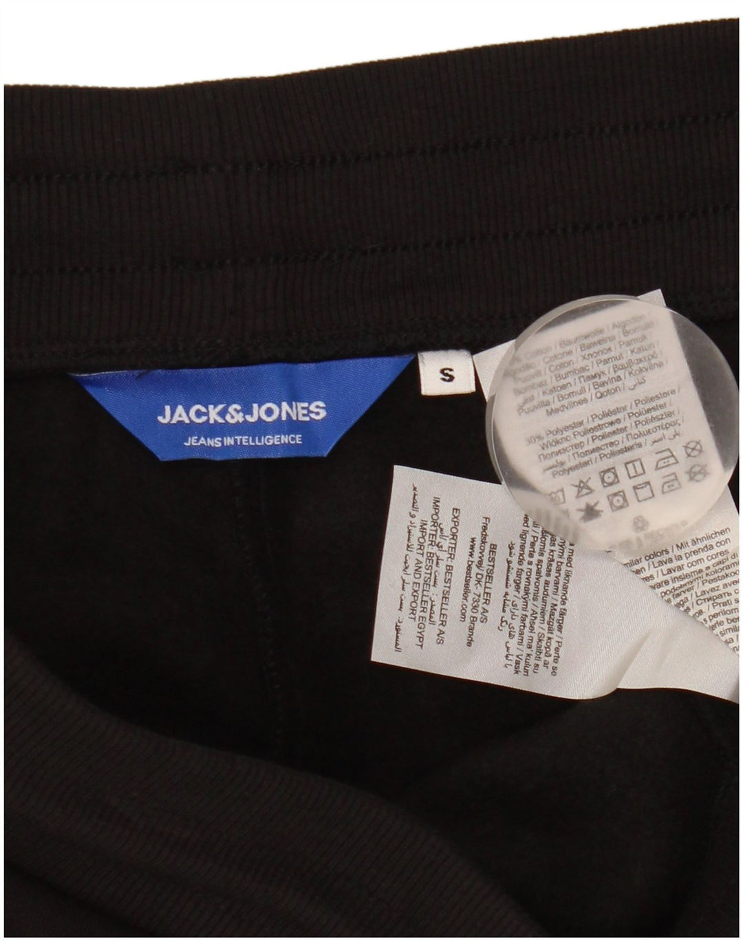 Shorts esportivo masculino Jack & Jones pequeno algodão preto
