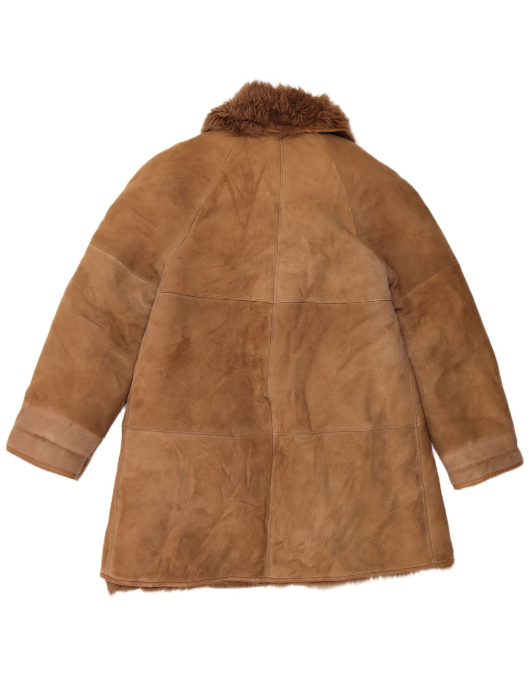 Casaco feminino vintage de shearling EU 42 grande shearling bege