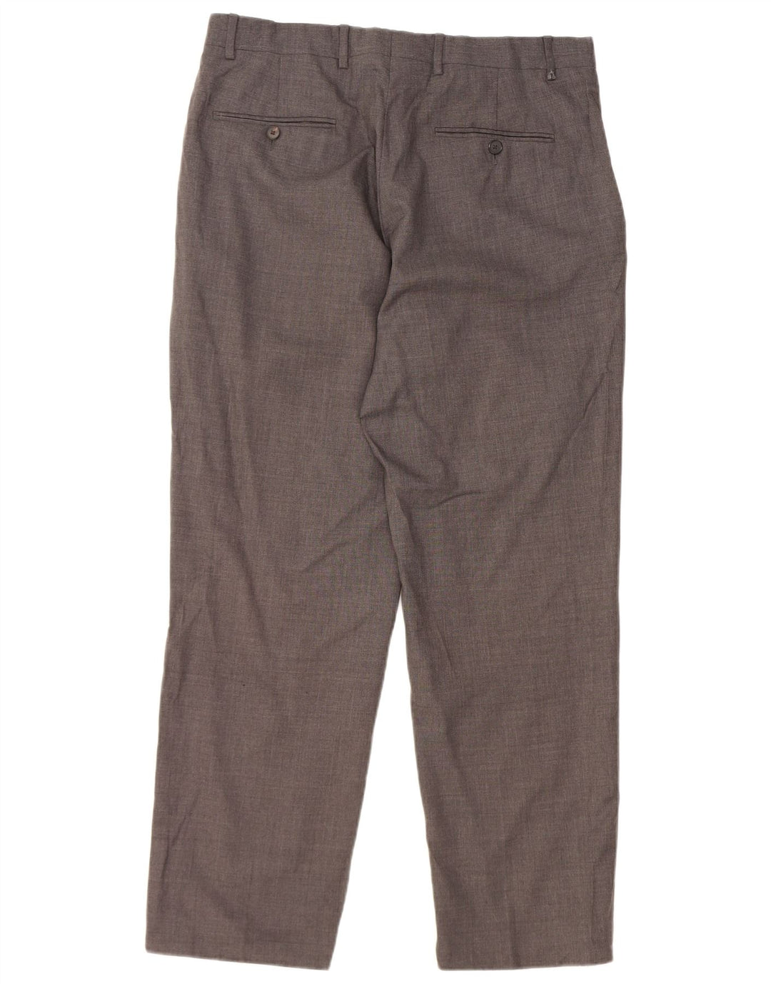 Calça masculina de terno reto AQUASCUTUM W34 L29 cinza