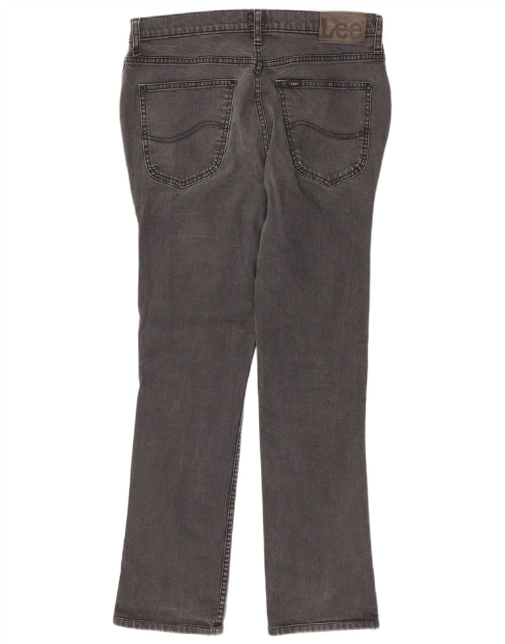 Lee Mens Brooklyn Straight Jeans W34 L30 Algodão Cinza