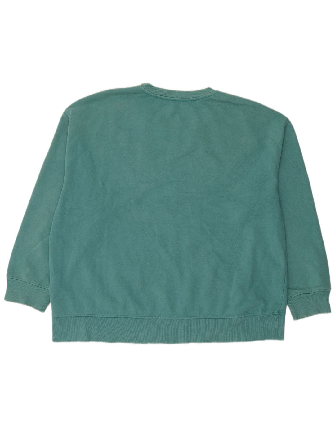 Moletom feminino Zara com estampa grande e grande, Reino Unido 16, grande, azul, algodão