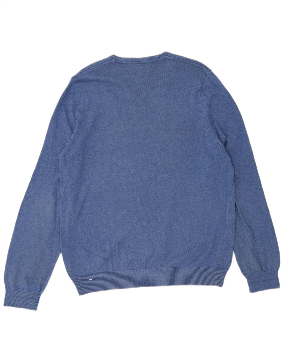 Suéter masculino Marks & Spencer com decote em V grande azul