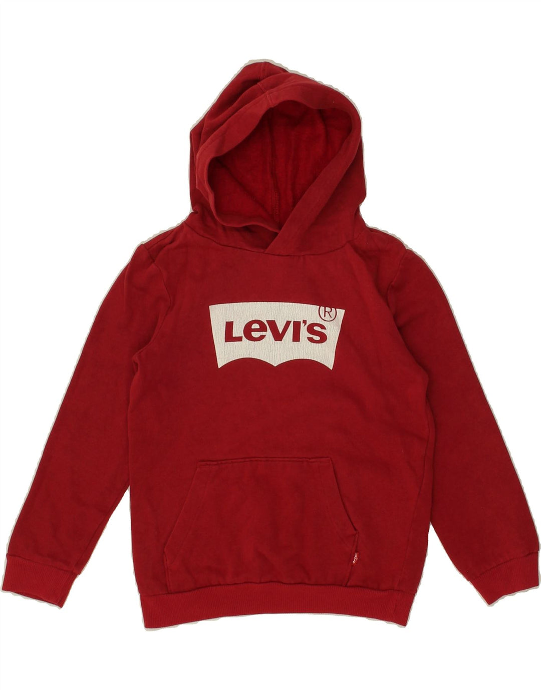 LEVI'S Boys Graphic Hoodie Jumper 5-6 Years Red Cotton Vintage Levi's and Second-Hand Levi's from Messina Hembry 