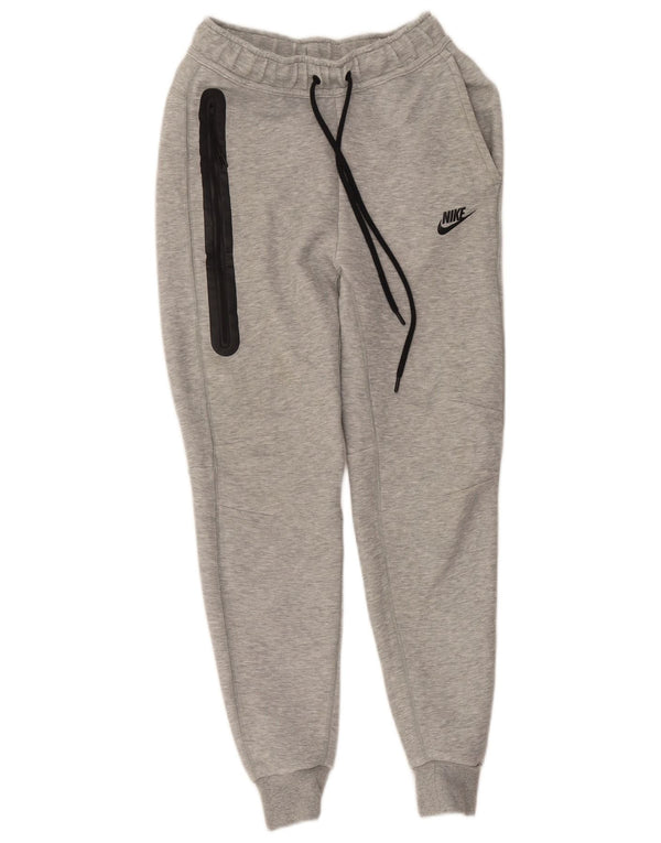 Calça de treino masculina Nike Joggers XS cinza algodão manchado