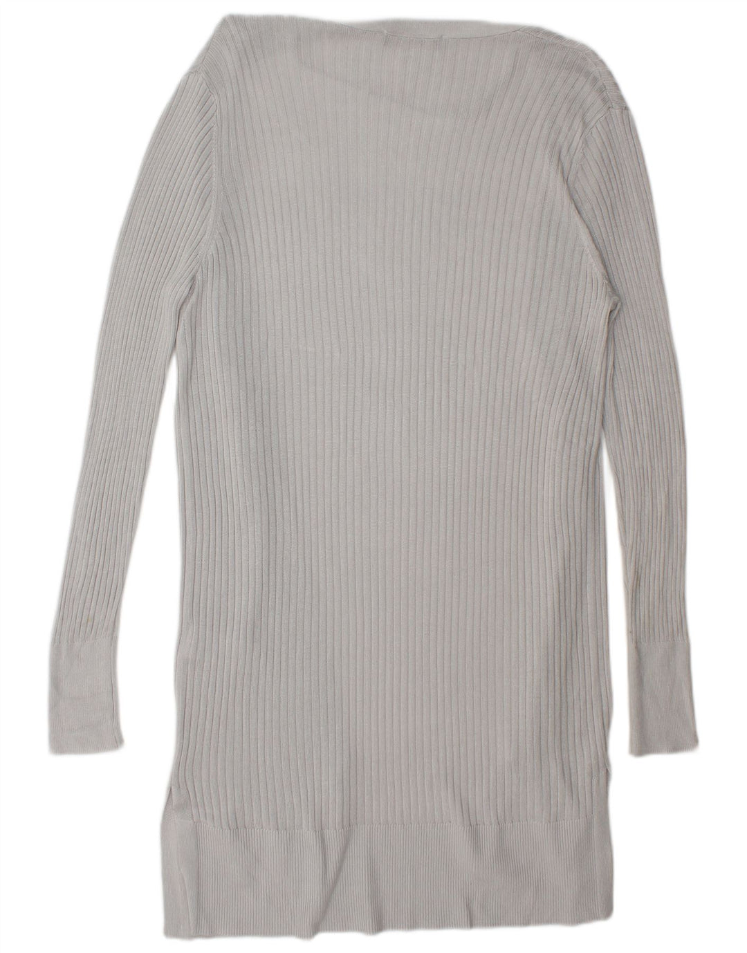 Suéter feminino Oasis Longline aberto com cardigan Reino Unido 14 viscose cinza médio