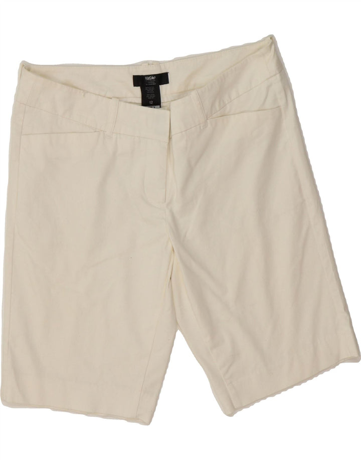 MOSSIMO Womens Casual Shorts US 12 Large W34 White Cotton Vintage Mossimo and Second-Hand Mossimo from Messina Hembry 