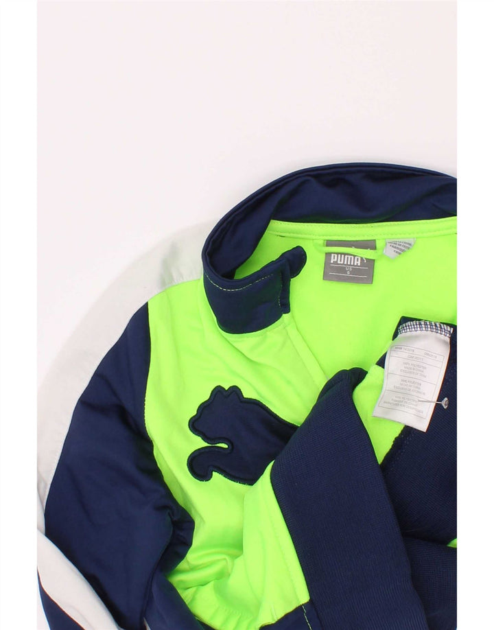 Jaqueta Puma Boys Graphic Tracksuit Top 5-6 Anos Verde Colorblock
