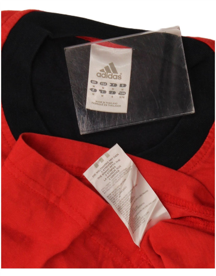 Adidas Mens Graphic T-Shirt Top Médio Algodão Vermelho