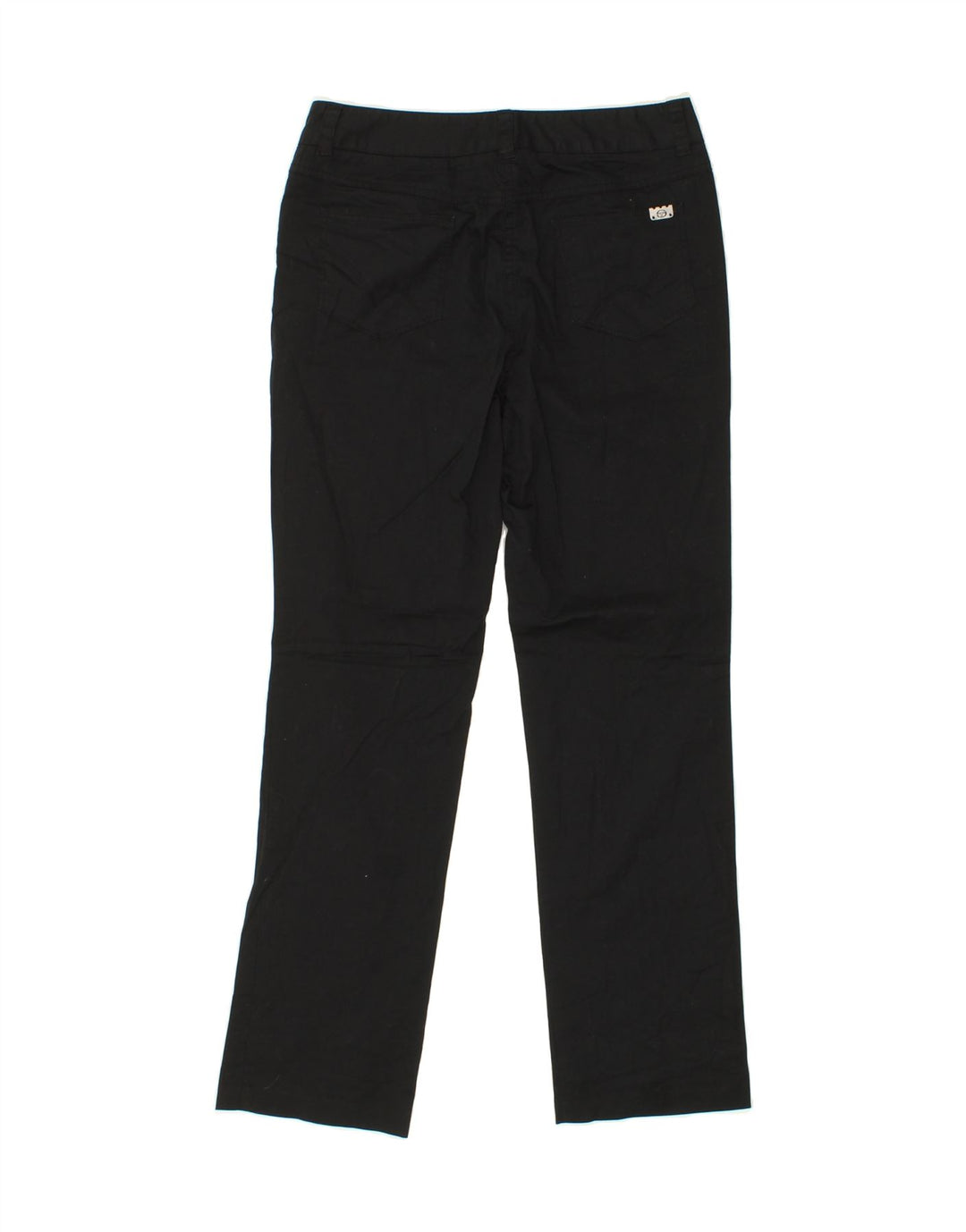SERGIO TACCHINI Womens Straight Casual Trousers W27 L30 Black Cotton Vintage Sergio Tacchini and Second-Hand Sergio Tacchini from Messina Hembry 