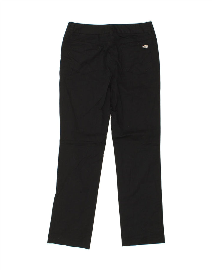 SERGIO TACCHINI Womens Straight Casual Trousers W27 L30 Black Cotton Vintage Sergio Tacchini and Second-Hand Sergio Tacchini from Messina Hembry 