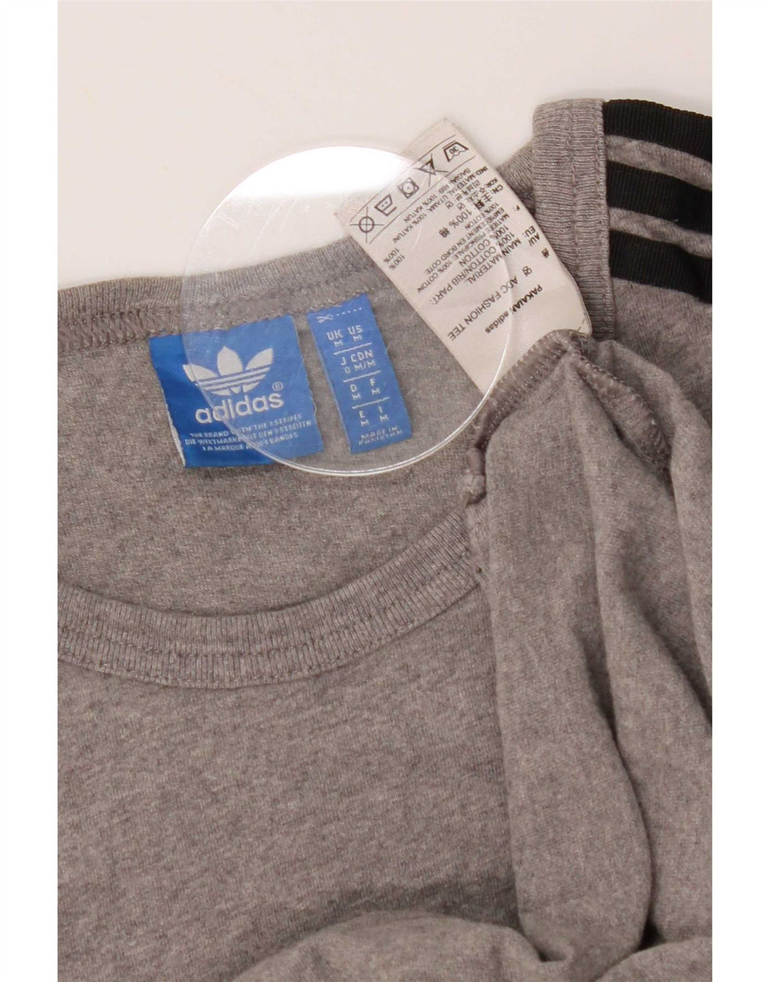 Camiseta masculina Adidas Top cinza médio algodão