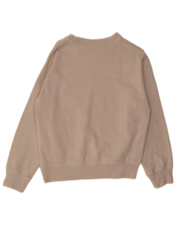 Suéter oversized feminino Levi's UK 10 pequeno algodão bege
