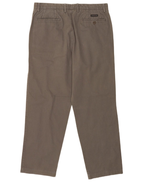 Calça chino reta masculina Marlboro Classics EU 54 2XL W36 L29 cinza