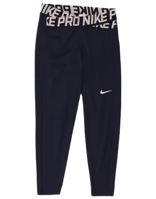 Leggings Nike Feminino Dri Fit Graphic UK 14 Médio Azul Marinho Poliéster