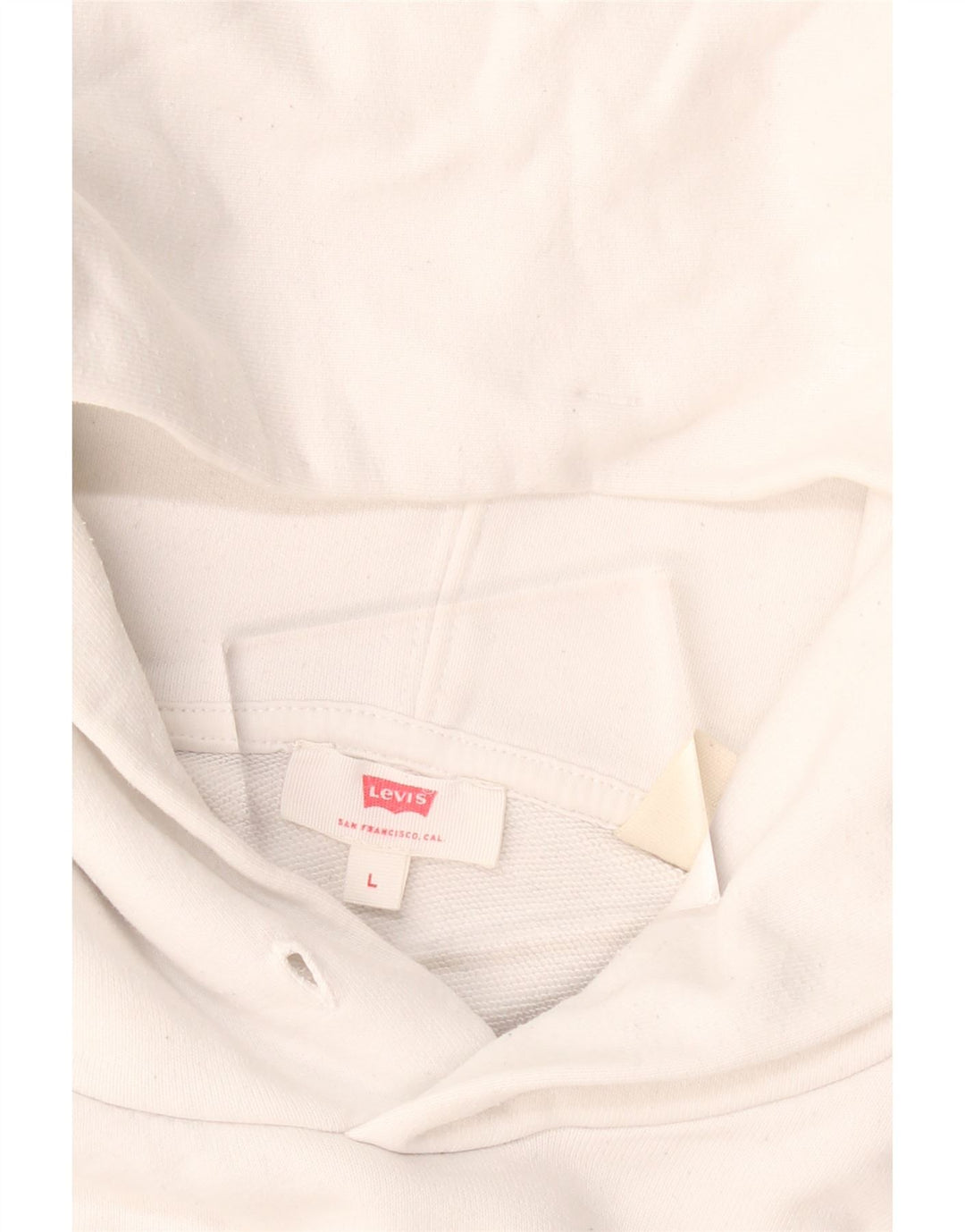 Suéter com capuz gráfico feminino LEVI'S UK 16 grande branco