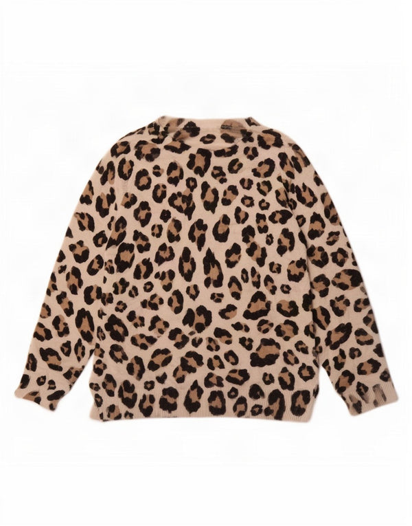 Suéter feminino Marks & Spencer com gola canoa UK 12 médio off white