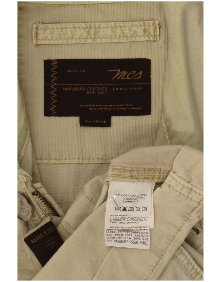 Jaqueta utilitária masculina MARLBORO CLASSICS UK 42 XL algodão cáqui