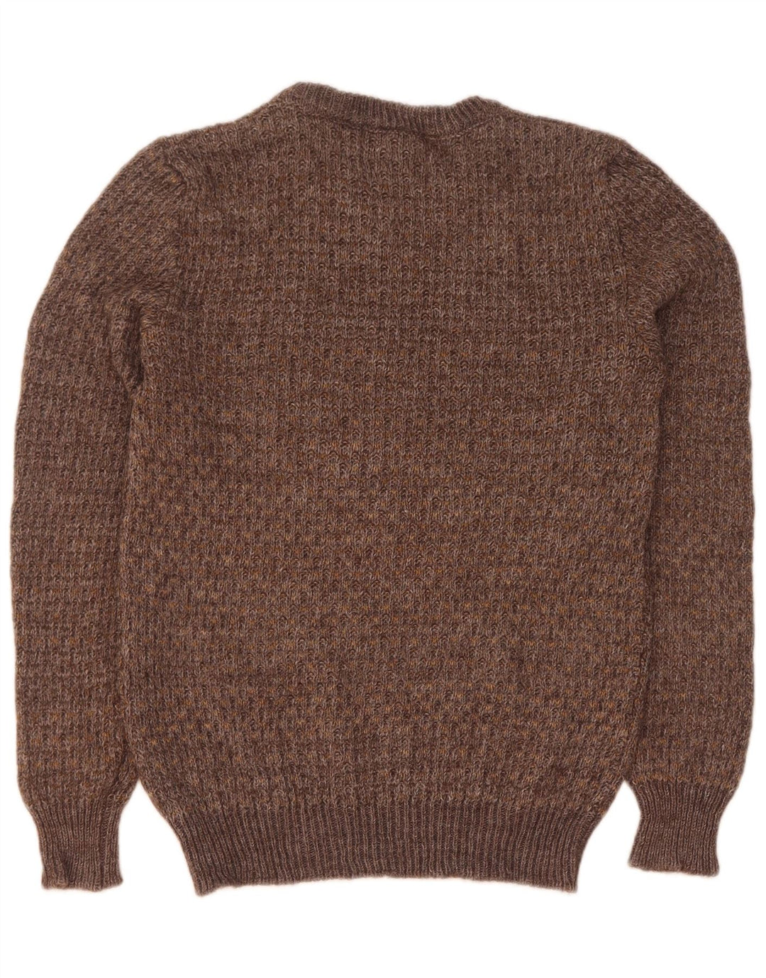 Suéter masculino Mistral com gola redonda, grande lã marrom