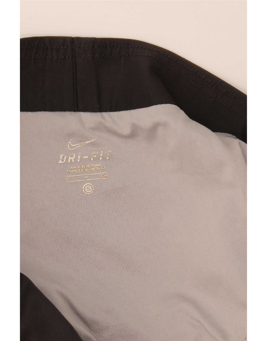 Shorts esportivos femininos Nike UK 10 pequenos pretos manchados