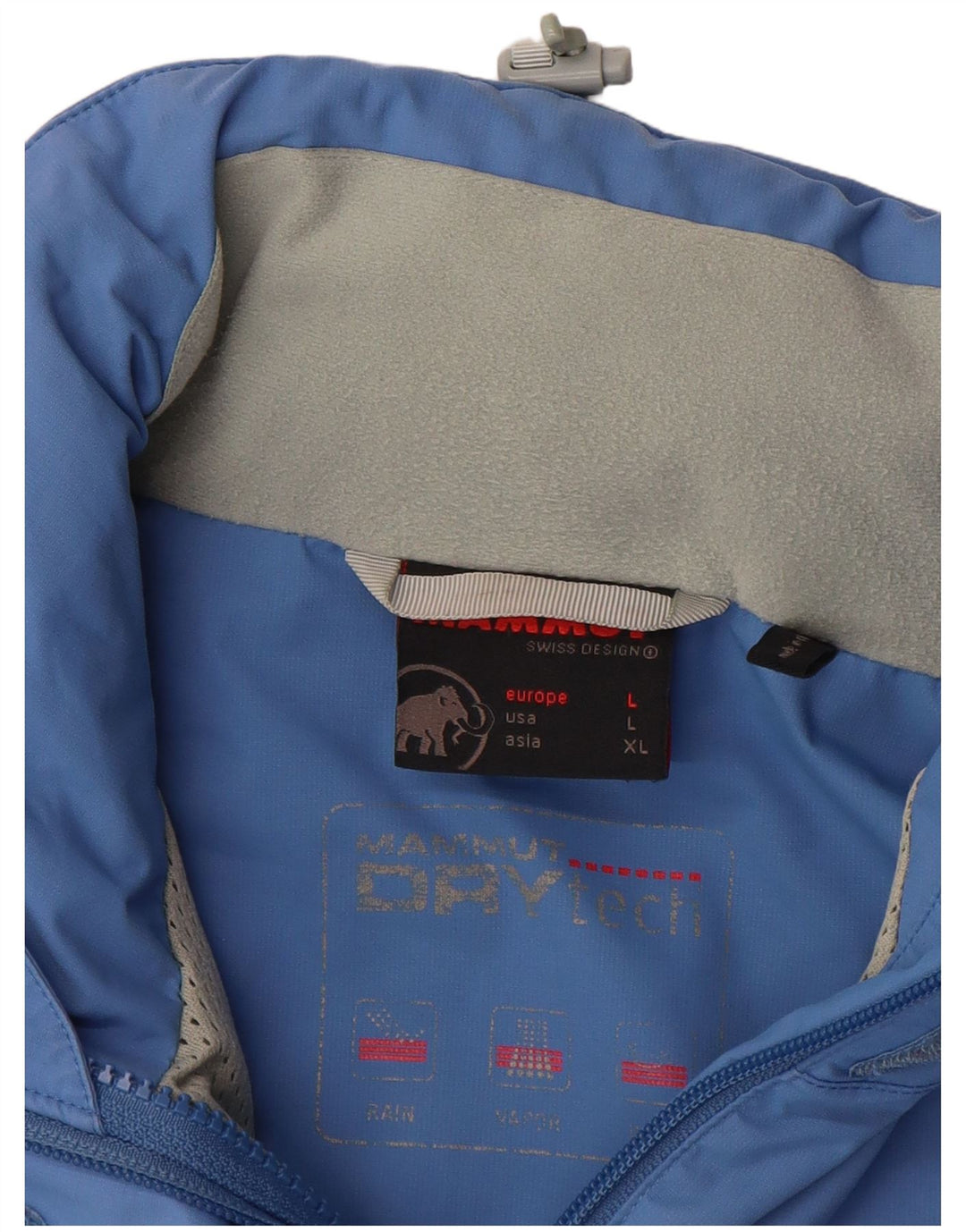 Jaqueta de chuva feminina com capuz Mammut UK 16 grande azul