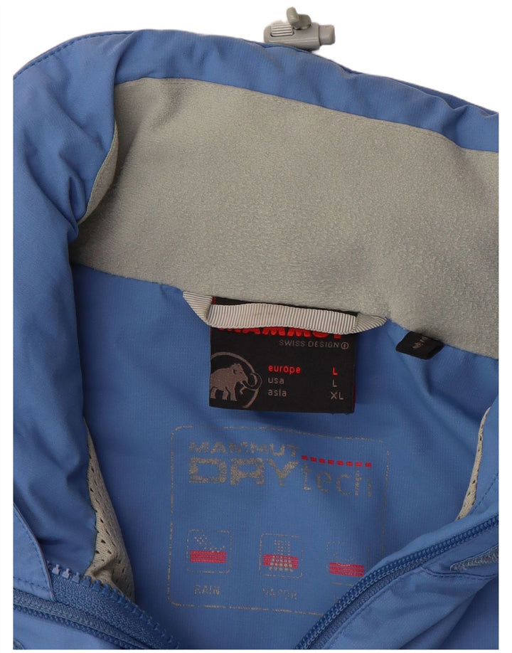 Jaqueta de chuva feminina com capuz Mammut UK 16 grande azul