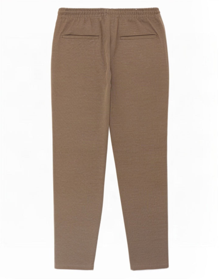 Calça Zara Mens Slim Chino Médio W31 L28 Poliéster Bege