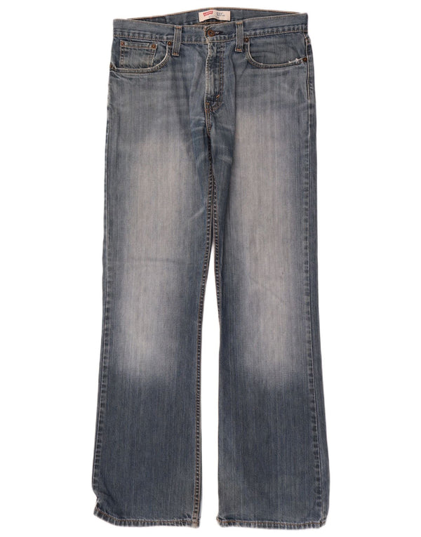 Calça jeans masculina Levi's 527 Acid Wash Bootcut W33 L34 azul algodão