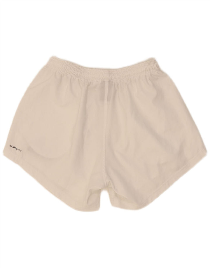 Adidas Womens Climalite Sport Shorts UK 12 Médio Branco Poliéster