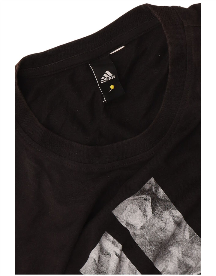 Camiseta Adidas Masculina Graphic Top Médio Preto Colorblock
