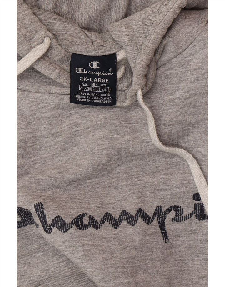 Jumper com capuz gráfico masculino Champion 2XL cinza