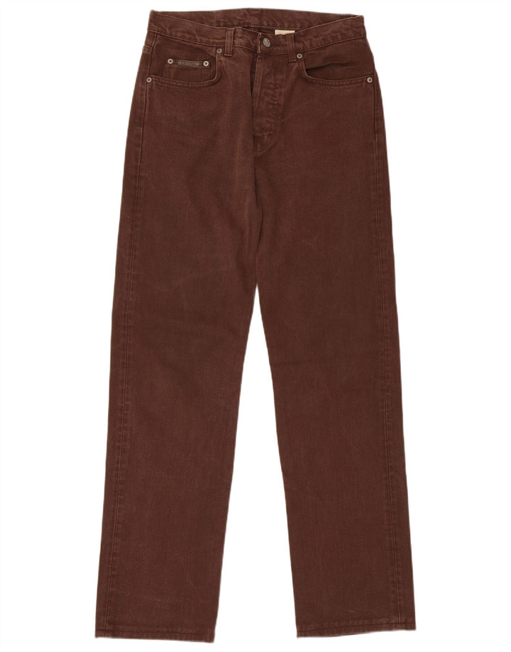 Calça jeans reta masculina Calvin Klein W30 L31 algodão marrom