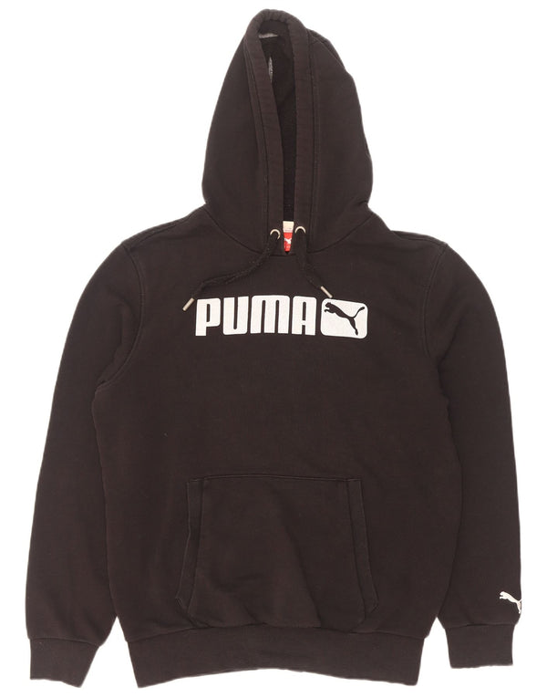 Puma masculino gráfico moletom com capuz pequeno preto
