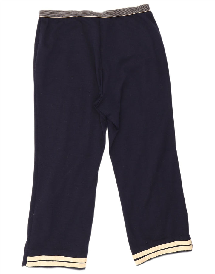 Calça de treino masculina Sergio Tacchini Crop IT 50 grande azul marinho