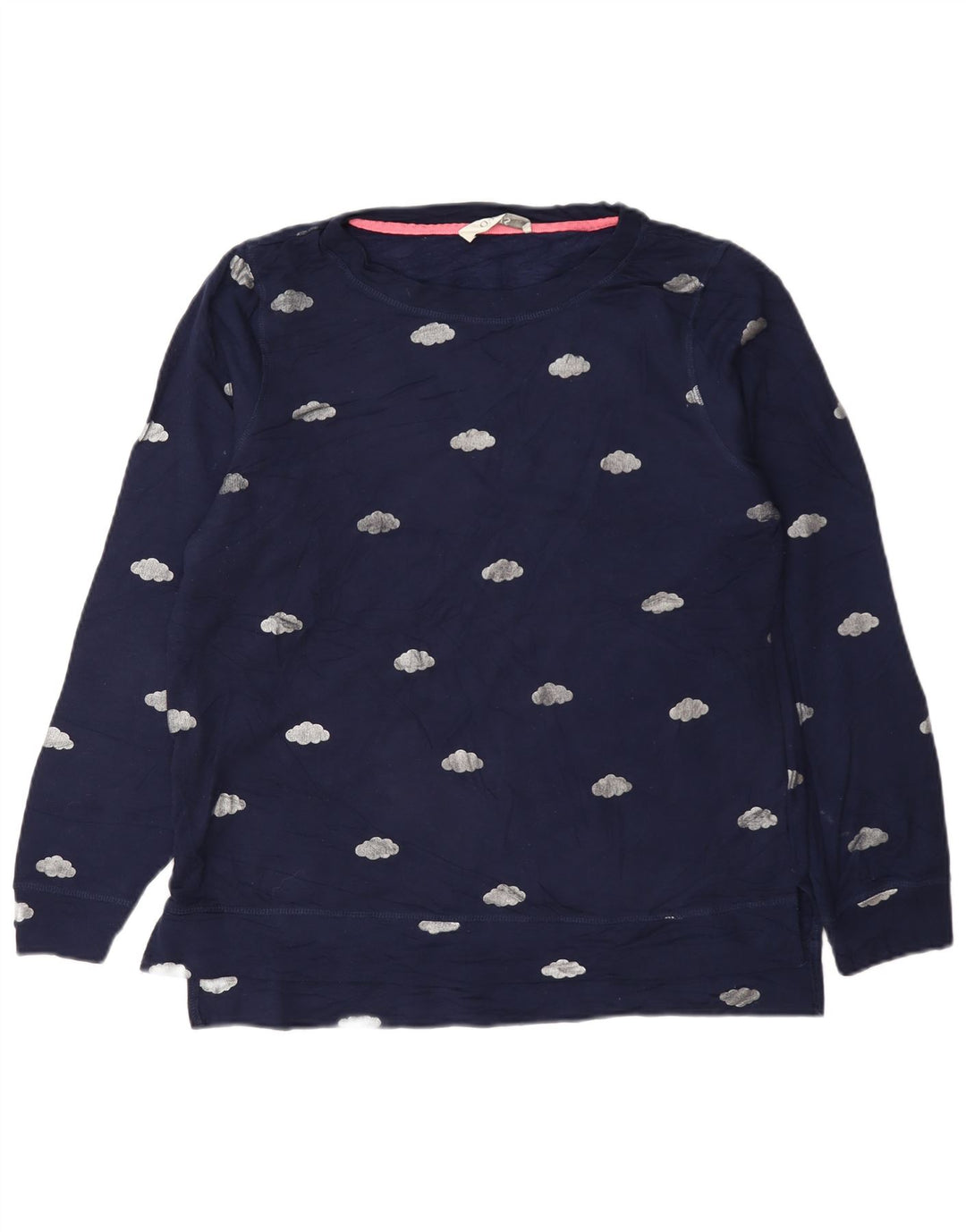 Suéter feminino Oasis com estampa oversized Reino Unido 10 pequeno azul marinho