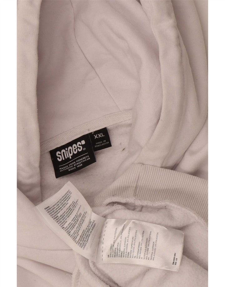 Snipes moletom com capuz gráfico masculino 2XL algodão branco