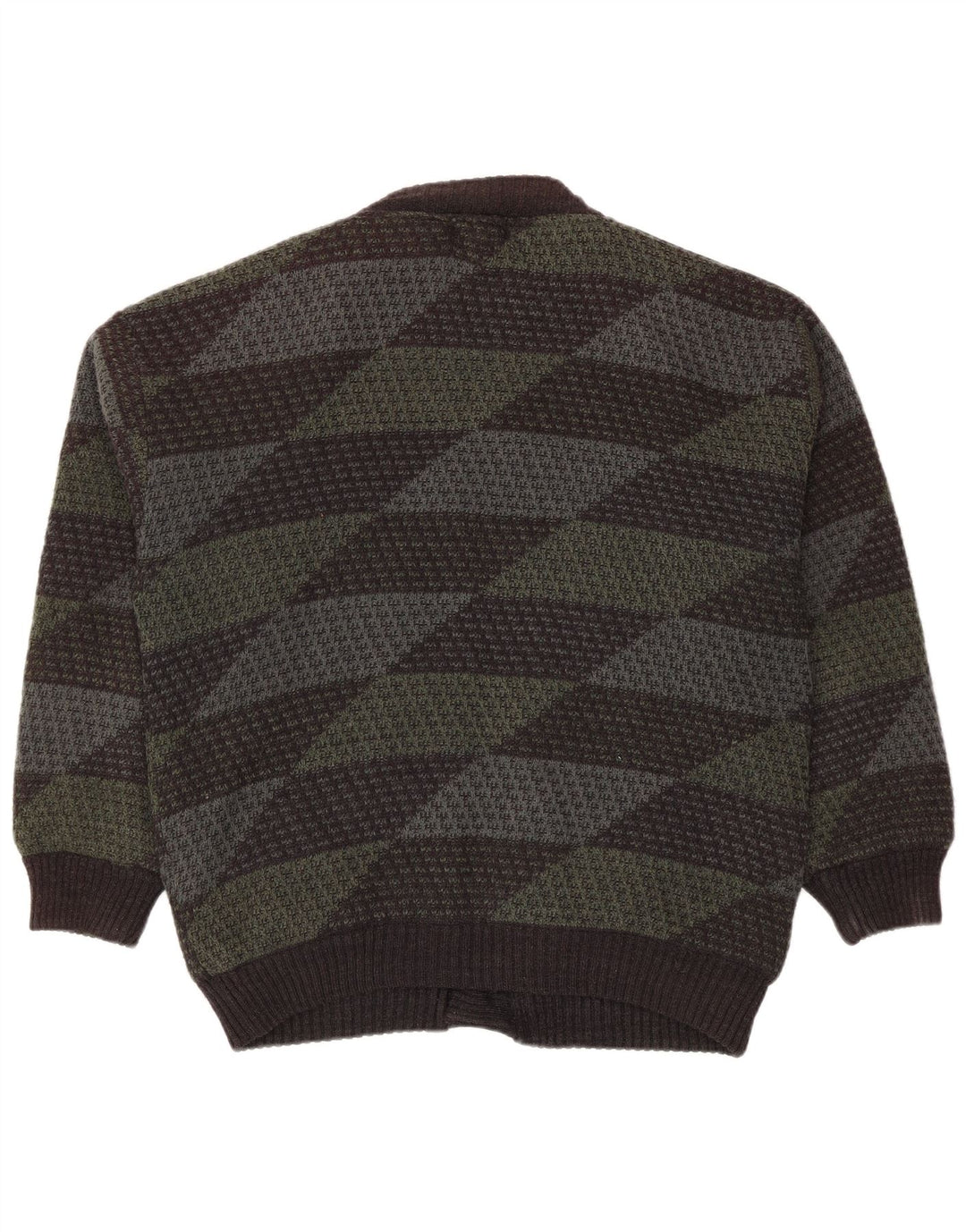 Suéter cardigã masculino Mark Adam IT 48/50 poliacrílico geométrico verde médio