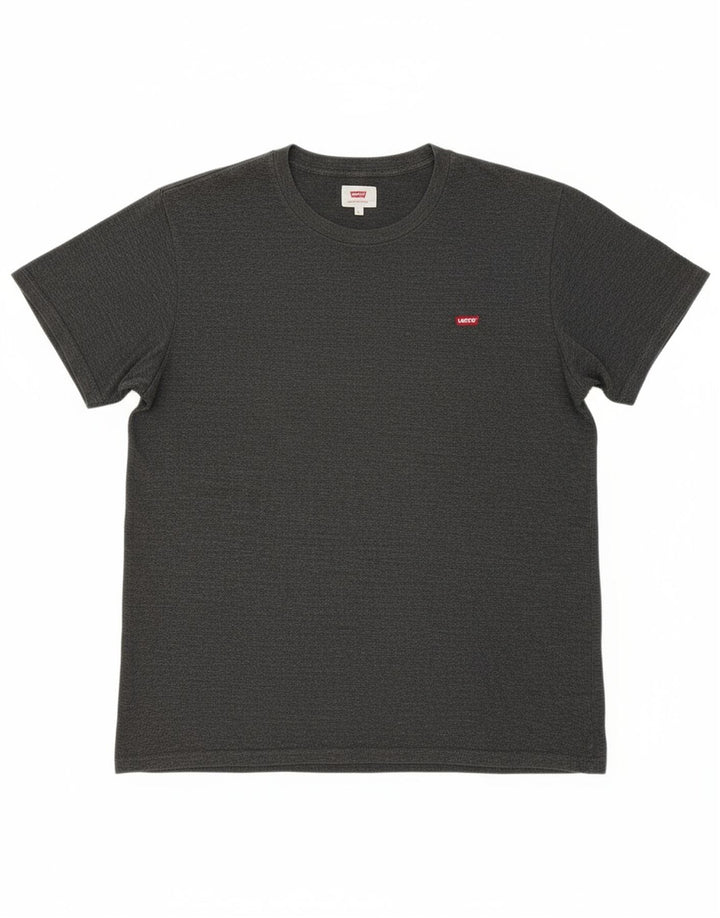Camiseta masculina LEVI'S grande algodão manchado cinza