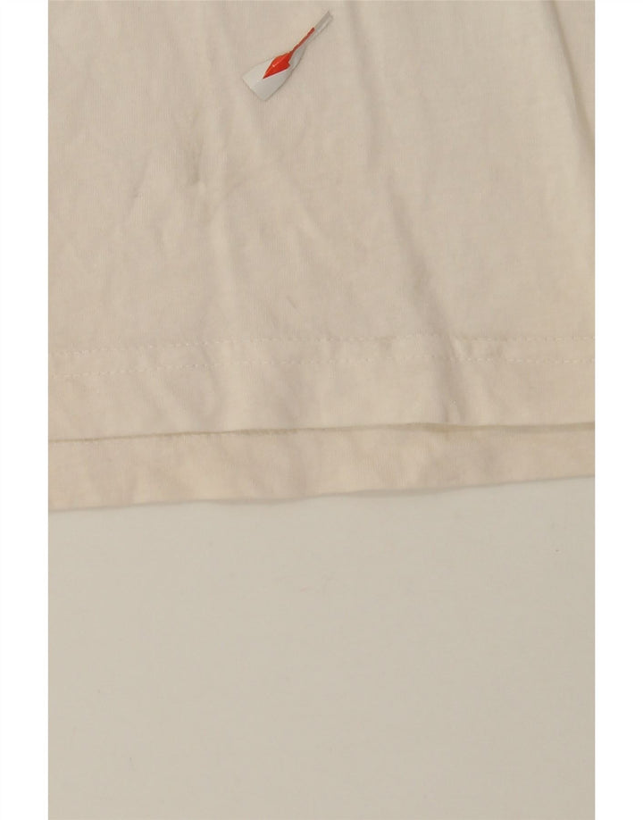 Puma Mens Graphic T-Shirt Top Médio Algodão Branco
