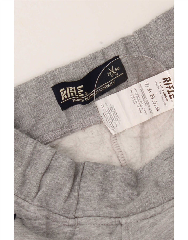 Calça de treino masculina Rifle Joggers grande algodão cinza
