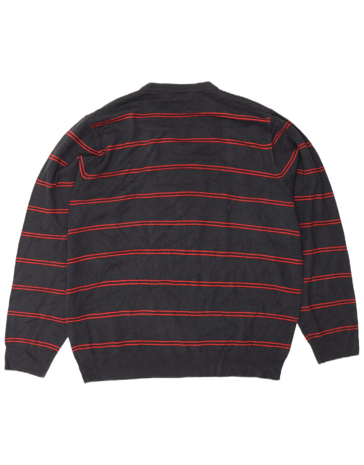 Suéter masculino Marks & Spencer Blue Harbor com decote em V grande azul marinho